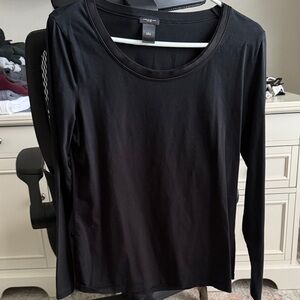 LOFT Elegant Black Long Sleeve Top